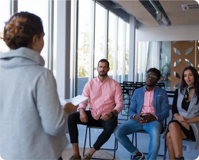 back female entrepreneur presenting her idea Effortless Effectiveness Life Coach